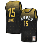 Johmsee D.Nuggets #15 Nikola Jokic Rising Stars Challenge Mitchell & Ness Black Hardwood Classics Swingman Jerseys