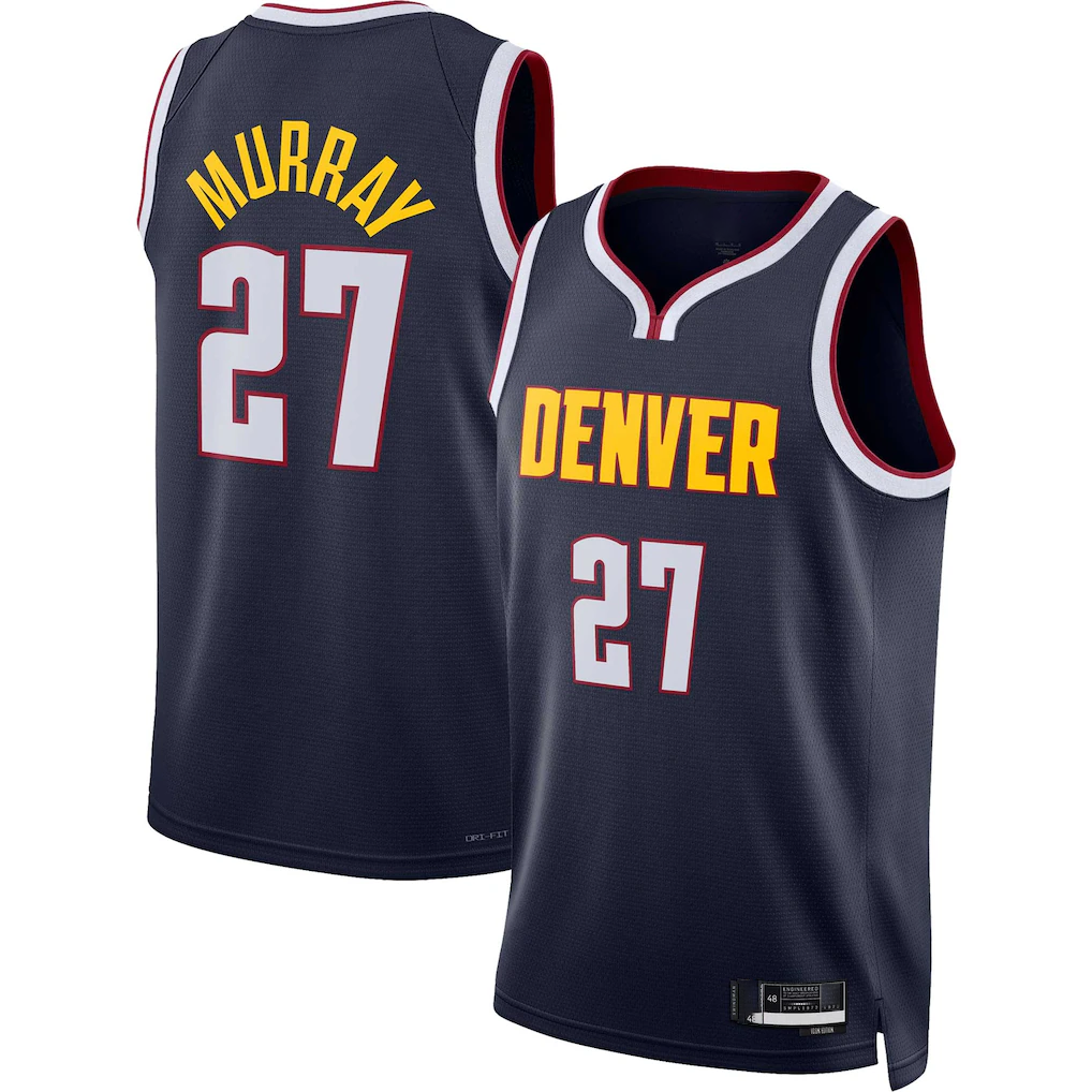 Johmsee D.Nuggets #27 Jamal Murray Navy Swingman Jerseys - Icon Edition