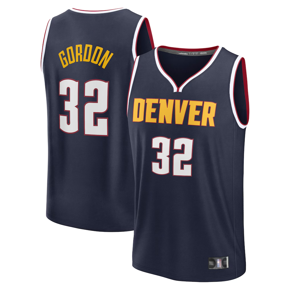 Johmsee D.Nuggets #32 Aaron Gordon Navy Fast Break Replica Player Jerseys - Icon Edition