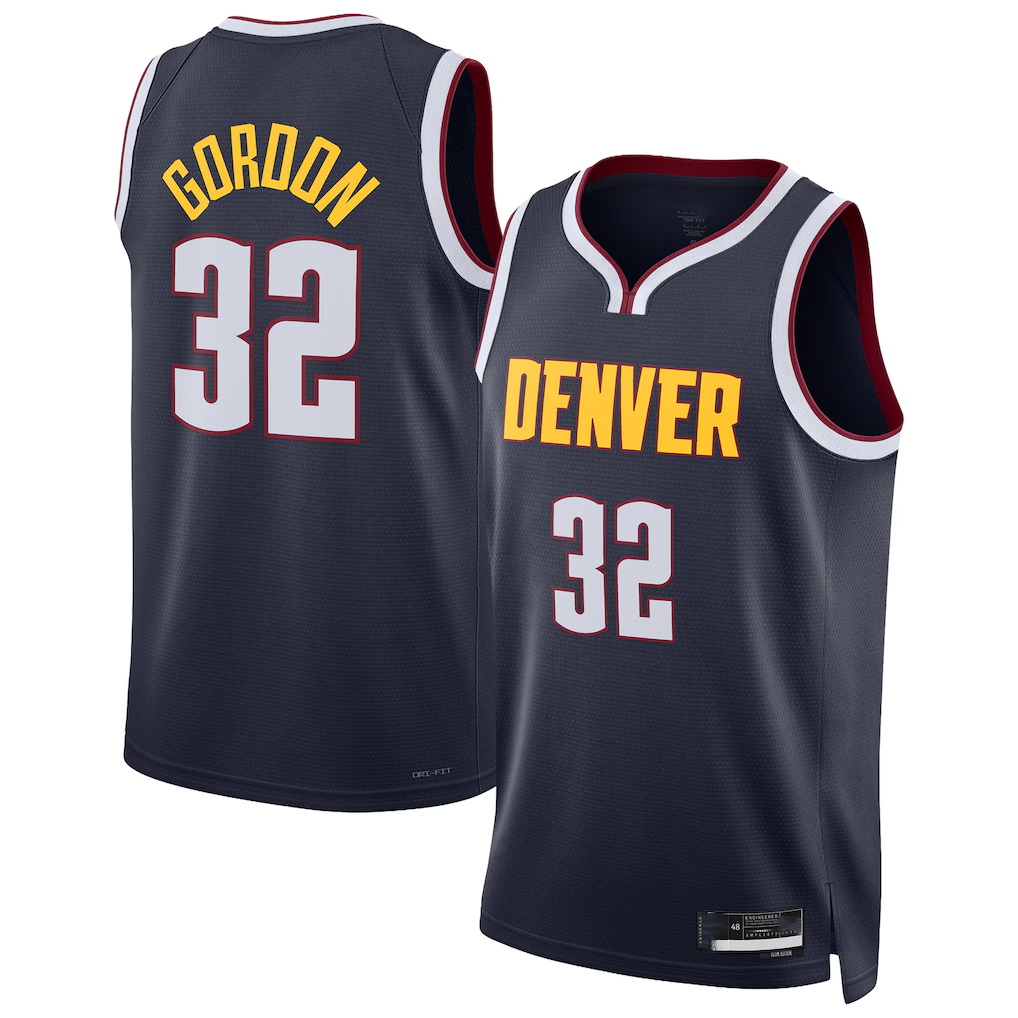 Johmsee D.Nuggets #32 Aaron Gordon Navy Swingman Jerseys - Icon Edition