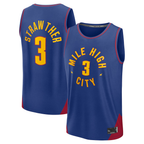 Johmsee D.Nuggets #3 Julian Strawther Blue Fast Break Replica Player Jerseys - Statement Edition