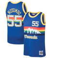 Johmsee D.Nuggets #55 Dikembe Mutombo Mitchell & Ness Blue 199192 Hardwood Classics Swingman Jerseys