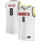Johmsee D.Nuggets #8 Peyton Watson White Fast Break Player Jerseys - Association Edition