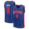 Johmsee D.Pistons #0 Jalen Duren  Blue Fast Break Replica Jerseys - Icon Edition