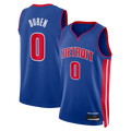 Johmsee D.Pistons #0 Jalen Duren Blue Swingman Jerseys - Icon Edition