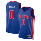 Johmsee D.Pistons #0 Jalen Duren Blue Swingman Jerseys - Icon Edition
