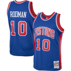 Johmsee D.Pistons #10 Dennis Rodman Mitchell & Ness Royal 198889 Hardwood Classics Swingman Jerseys