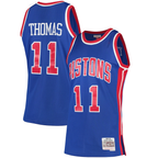 Johmsee D.Pistons #11 Isiah Thomas Mitchell & Ness Blue 198889 Hardwood Classics Swingman Jerseys