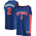 Johmsee D.Pistons #2 Cade Cunningham  Blue 2021 Draft First Round Pick Fast Break Replica Jerseys - Icon Edition