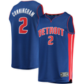 Johmsee D.Pistons #2 Cade Cunningham  Blue Fast Break Replica Jerseys - Icon Edition