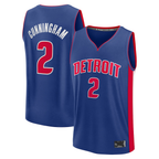 Johmsee D.Pistons #2 Cade Cunningham  Blue Fast Break Replica Player Jerseys - Icon Edition