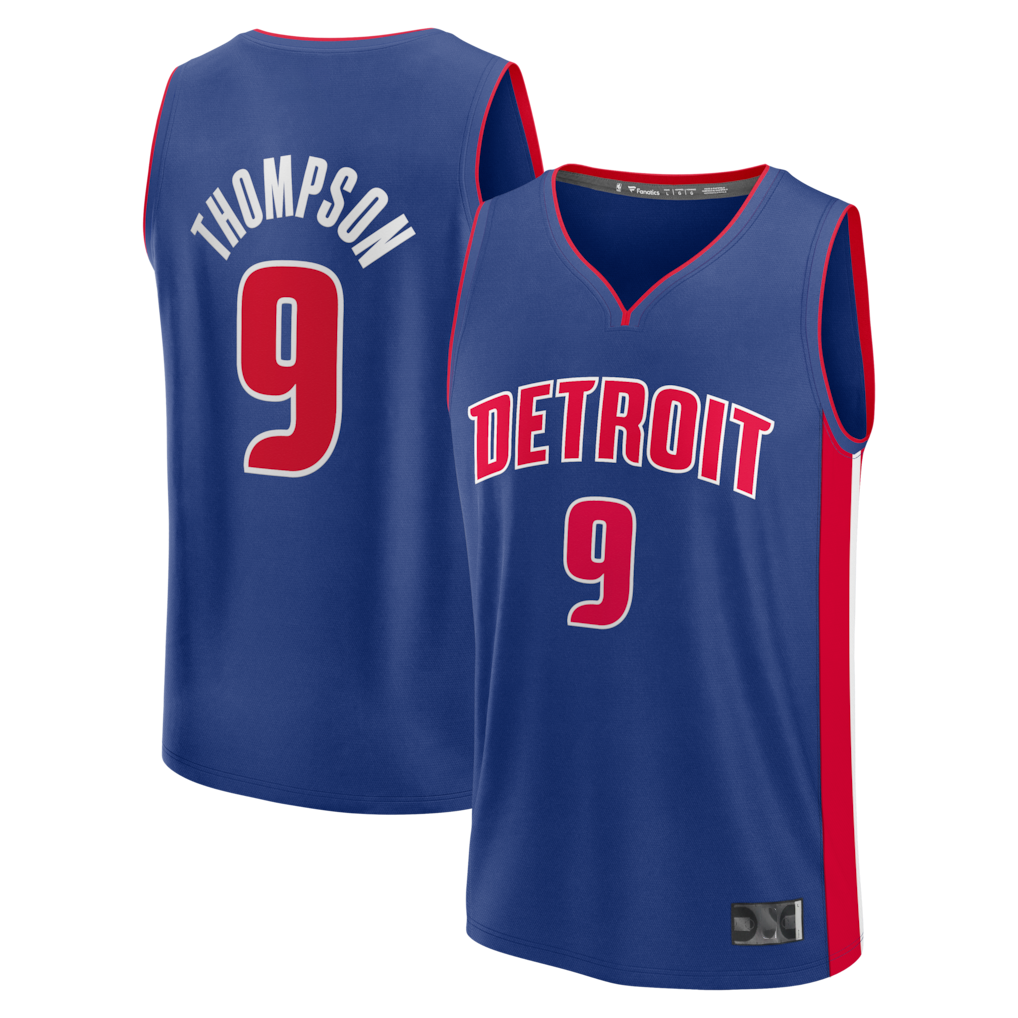 Johmsee D.Pistons #9 Ausar Thompson  Blue Fast Break Jerseys - Icon Edition