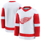 D.Red Wings Fanatics Away Premium Jersey - White Stitched American Hockey Jerseys