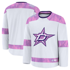 Johmsee D.Stars White 2024 Hockey Fights Cancer Practice Jerseys
