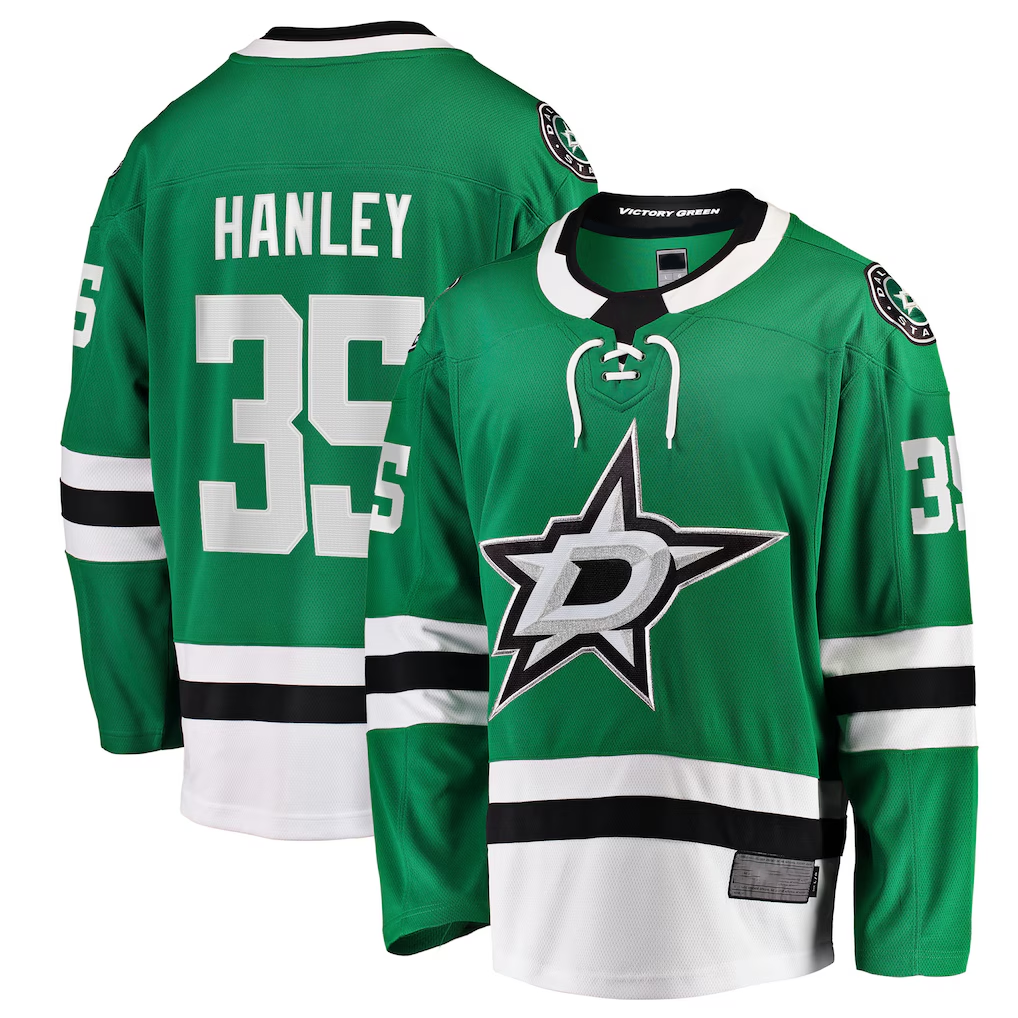 Johmsee D.Stars #35 Joel Hanley Kelly Green Breakaway Player Jerseys