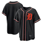 Johmsee D.Tigers Black Fashion Out Home Game Blank Player Stitched Jerseys