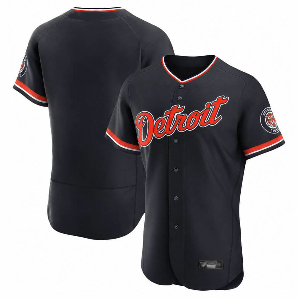 Johmsee D.Tigers Navy Limited Elite Home Game Blank Player Stitched Jerseys