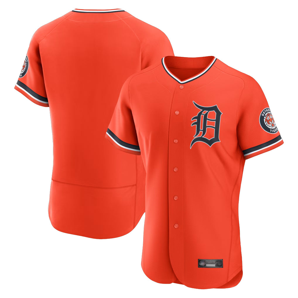 Johmsee D.Tigers Orange Limited Elite Home Blank Player Stitched Jerseys