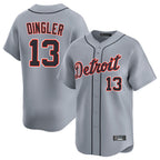 Johmsee D.Tigers #13 Dillon Dingler Player Gray Home Limited Stitched Jerseys