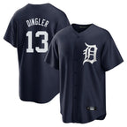Johmsee D.Tigers #13 Dillon Dingler Player Navy Game Home Stitched Jerseys