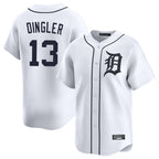 Johmsee D.Tigers #13 Dillon Dingler Player White Home Limited Stitched Jerseys