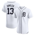 Johmsee D.Tigers #13 Dillon Dingler Player White Limited Elite Home Stitched Jerseys