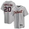 Johmsee D.Tigers #20 Spencer Torkelson Player Gray Home Game Stitched Jerseys