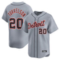 Johmsee D.Tigers #20 Spencer Torkelson Player Gray Home Limited Stitched Jerseys