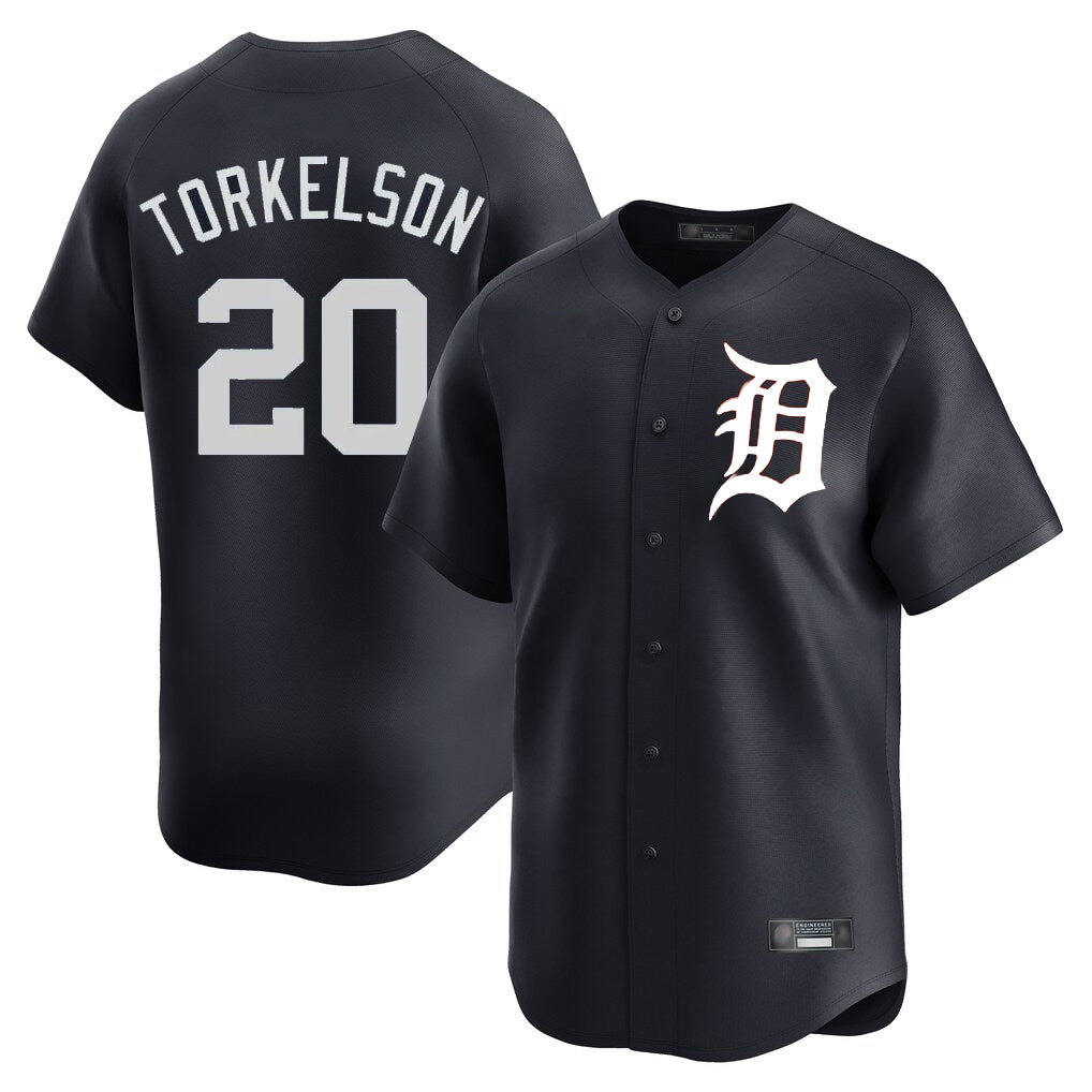 Johmsee D.Tigers #20 Spencer Torkelson Player Navy Home Limited Game Stitched Jerseys