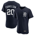 Johmsee D.Tigers #20 Spencer Torkelson Player Navy Limited Elite Home Stitched Jerseys
