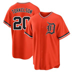 Johmsee D.Tigers #20 Spencer Torkelson Player Orange Home Game Stitched Jerseys