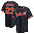 Johmsee D.Tigers #23 Kirk Gibson Player Navy Home Game Stitched Jerseys