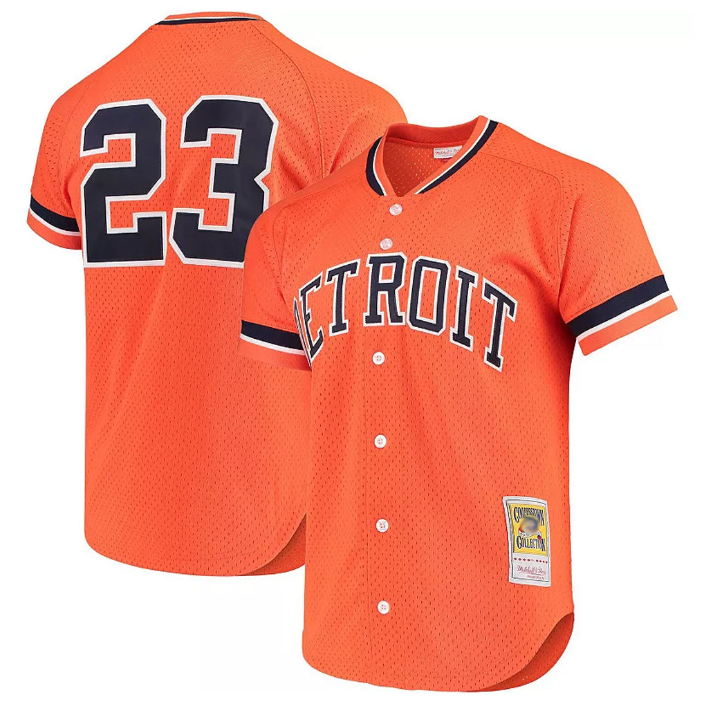 Johmsee D.Tigers #23 Kirk Gibson Player Orange DMitchell & Ness Cooperstown Collection Batting Limited Stitched Jerseys
