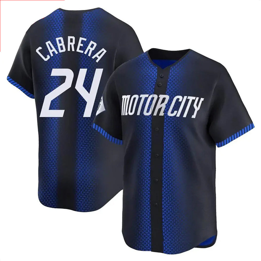 Johmsee D.Tigers #24 Miguel Cabrera Player Navy City Connect Home Limited Stitched Jerseys