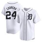 Johmsee D.Tigers #24 Miguel Cabrera Player White Home Limited Stitched Jerseys
