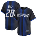 Johmsee D.Tigers #28 Javier Báez Player Navy City Connect Home Limited Stitched Jerseys