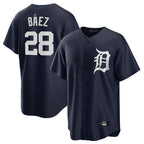 Johmsee D.Tigers #28 Javier Báez Player Navy Game Home Stitched Jerseys