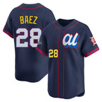 Johmsee D.Tigers #28 Javier Báez Player Navy Limited American League All-Star Edition Stitched Jerseys