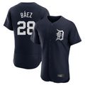 Johmsee D.Tigers #28 Javier Báez Player Navy Limited Elite Home Stitched Jerseys