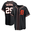 Johmsee D.Tigers #29 Tarik Skubal Player Black Fashion Out Home Game Stitched Jerseys