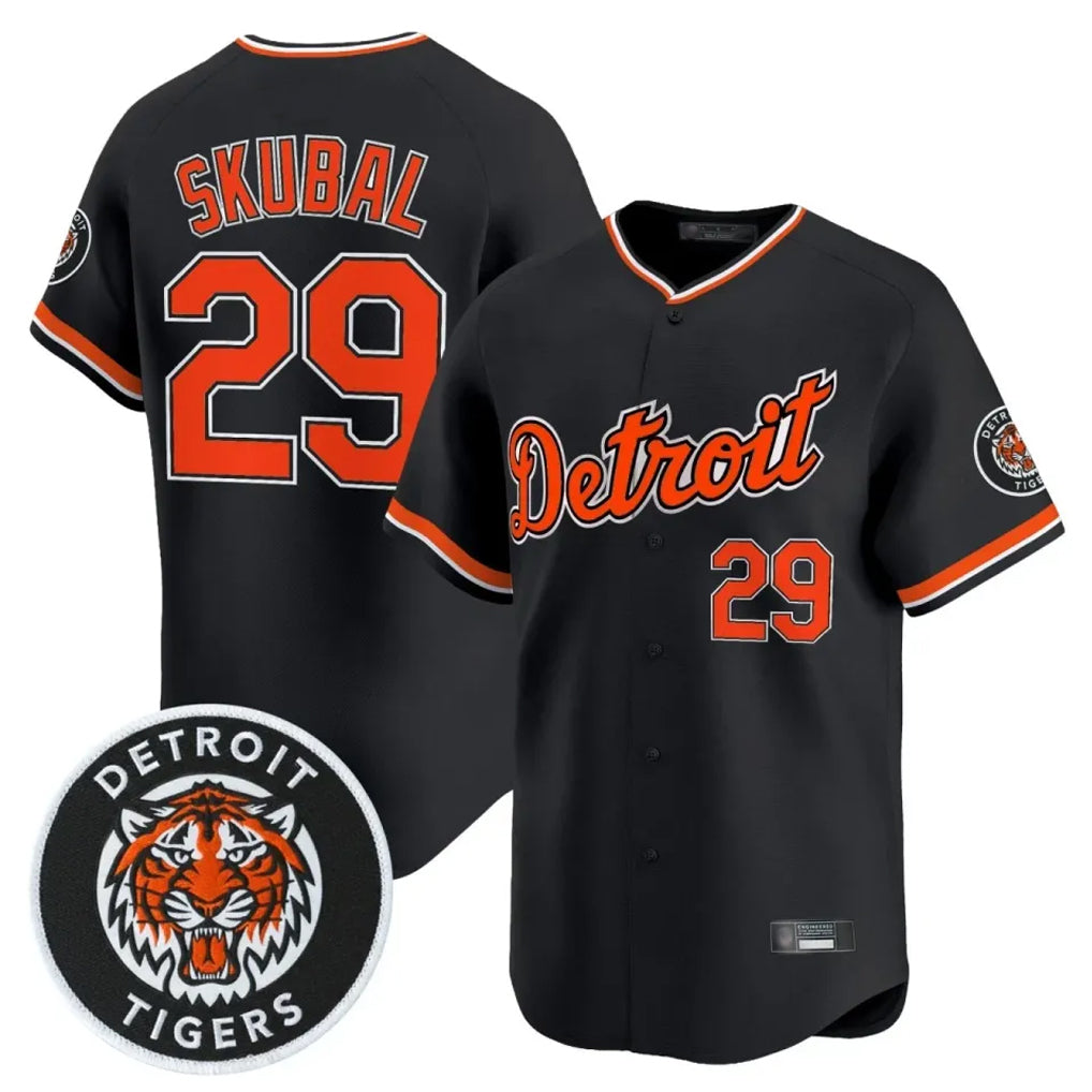 Johmsee D.Tigers #29 Tarik Skubal Player Black Limited Home Stitched Jerseys