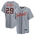 Johmsee D.Tigers #29 Tarik Skubal Player Gray Home Game Stitched Jerseys
