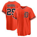 Johmsee D.Tigers #29 Tarik Skubal Player Orange Home Game Stitched Jerseys