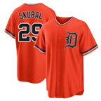 Johmsee D.Tigers #29 Tarik Skubal Player Orange Home Game Stitched Jerseys