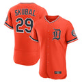 Johmsee D.Tigers #29 Tarik Skubal Player Orange Limited Elite Home Stitched Jerseys