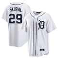 Johmsee D.Tigers #29 Tarik Skubal Player White Home Game Stitched Jerseys