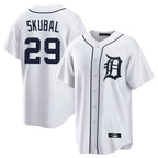 Johmsee D.Tigers #29 Tarik Skubal Player White Home Game Stitched Jerseys