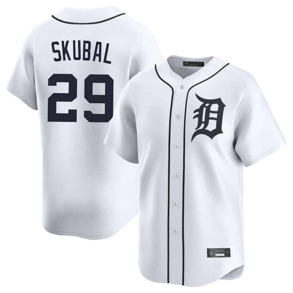 Johmsee D.Tigers #29 Tarik Skubal Player White Home Limited Stitched Jerseys