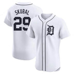 Johmsee D.Tigers #29 Tarik Skubal Player White Limited Elite Home Stitched Jerseys