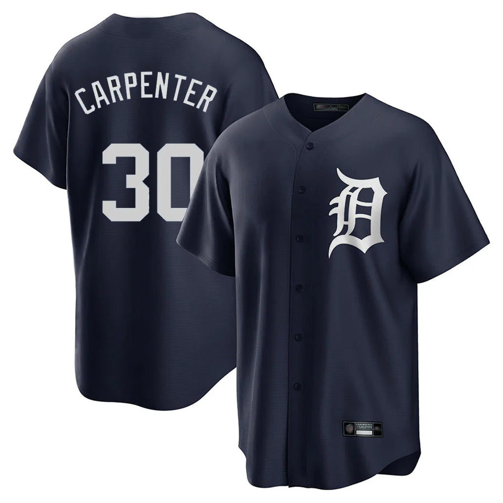 Johmsee D.Tigers #30 Kerry Carpenter Player Navy Game Home Stitched Jerseys